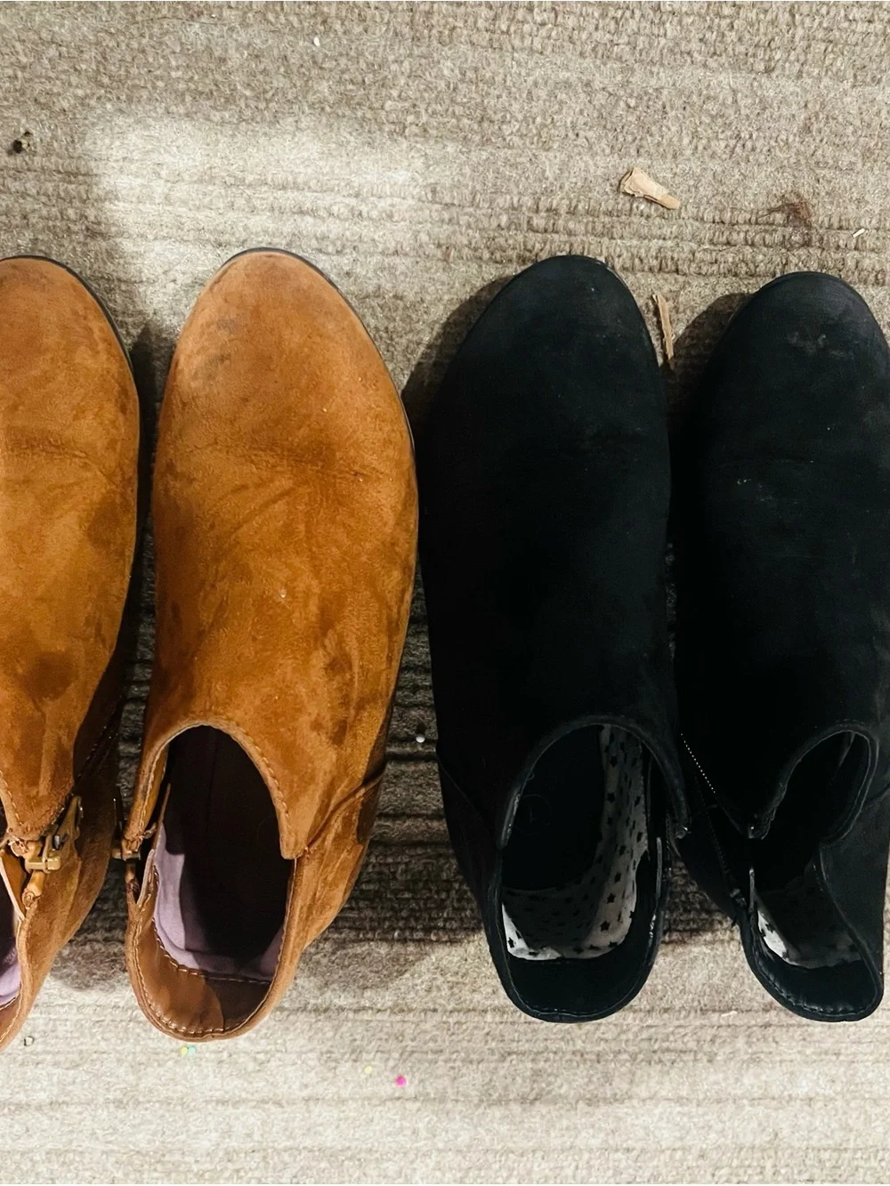 Cat & Jack kids Suede Ankle Boots in Brown and Black